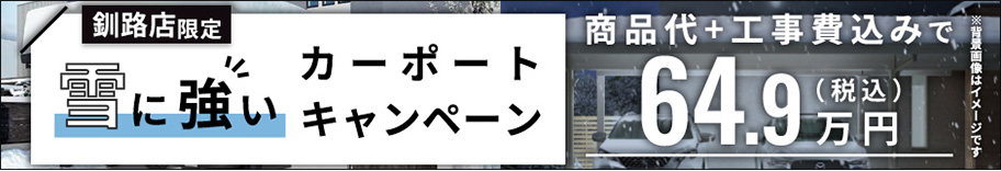 雪に強いカーポートキャンペーン