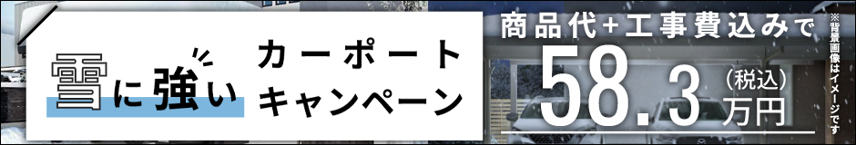 雪に強い カーポートキャンペーン