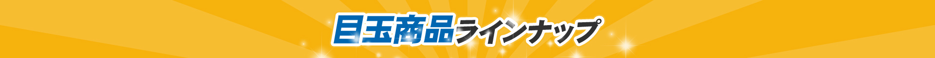 目玉商品ラインナップ