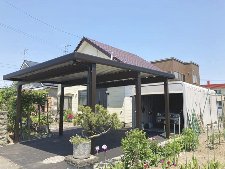 札幌市 H様邸 屋根塗装／カーポートリフォーム事例